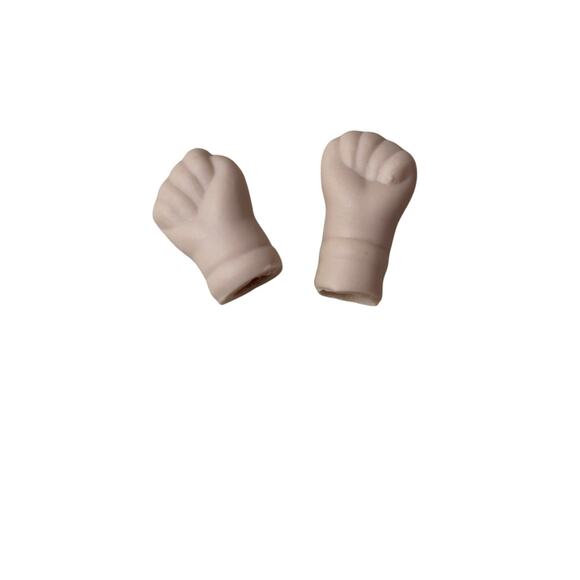 Vintage Sugar Lump Baby Doll Head & Hands Set – Miniature Craft Parts - Picture 3 of 12